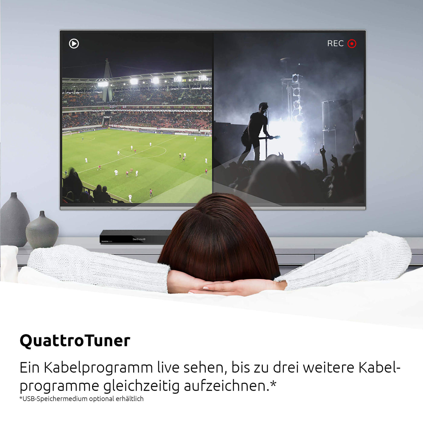 TechniSat TECHNISTAR K4 ISIO - Kabel-Receiver mit vierfach-Tuner (HDTV, HDMI, USB, DVRready, ISIO-Internetfunkion, HbbTV, PiP, PaP, DVB-IP-Multicast, Conax CSP, Fernbedienung) schwarz