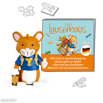 tonies Hörfiguren Bundle für Toniebox, 3 x Leo Lausemaus Figur mit jeweils 4 spannenden Abenteuern für Kinder ab 3 Jahren