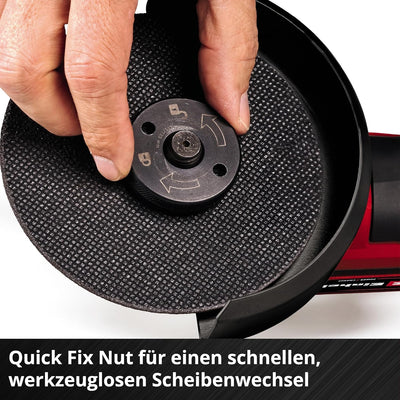 Einhell Professional Akku-Winkelschleifer TP-AG 18/125 CE Q Li Power X-Change (18 V, 900 W, Ø 125 mm, 33 mm Schnitttiefe, Brushless, Konstantelektronik, ohne Trennscheibe, ohne Akku)