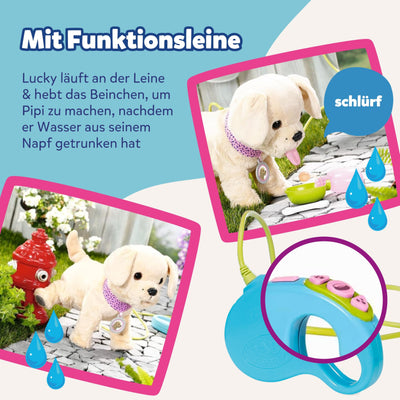 BABY born Mein Hund Lucky mit 5 verschiedenen Funktionen, für Kinder ab 3 Jahren, funktioniert mit Batterien, 835869 Zapf Creation, Rosa