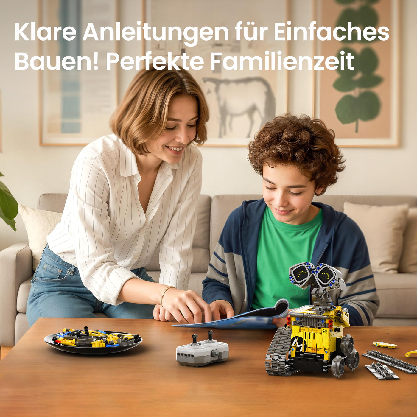 Sillbird Roboter Kinder für Jungen, 5-in-1-Technik Roboter mit App-Fernsteuerung, Wall/Mech Dinosaurier/Stunt-Auto Programmierbares Bauspielzeug, Kreative Geschenke für Jungen und Mädchen ab 8+ Jahren