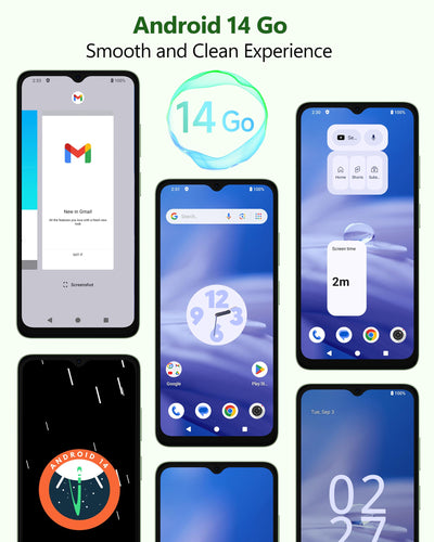Ulefone Note 19 Handy Ohne Vertrag, 6GB + 32GB /512GB TF Handy Günstig, 6.56 Zoll HD+ Display Android 14 Smartphone, 5000mAh Batterie 8MP Kamera Simlockfreie Handys, 4G Dual SIM/Face ID/GPS-Schwarz