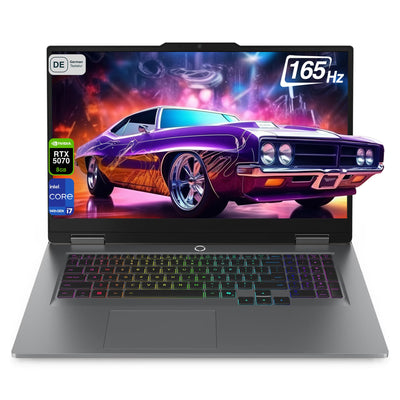 Lenovo LOQ Gaming AI Laptop, Intel Core i7-14700HX, 64 GB DDR5 RAM, 2 TB PCIe SSD, 17.3" Full HD Display, Nvidia GeForce RTX 5070, 24-Zone RGB Backlit QWERTZ Tastatur, Windows 11 Home, Luna Grey