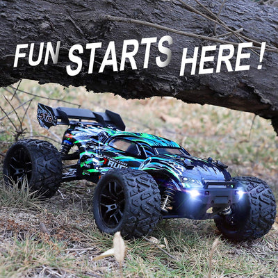 HAIBOXING Ferngesteuertes Auto, 2,4 GHz 1:18 Proportional 4WD 36+ km/h Hobby Offroad Monster RC Truck, wasserdichte RC Truggy RTR Geländegängig Spielzeug