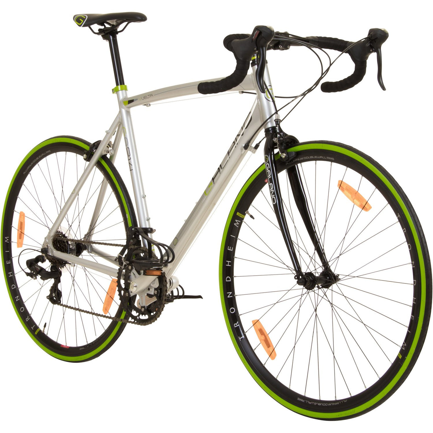 Galano 700C 28 Zoll Rennrad Vuelta Sti 4 Rahmengrößen 2 Farben, Rahmengrösse:59 cm, Farbe:grau/grün