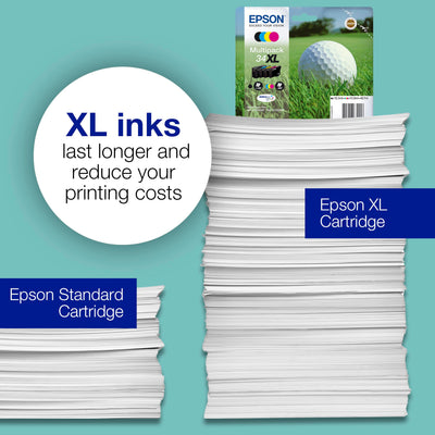 Epson Tinte Kombi-Pack T3466, 34 Original Schwarz, Cyan, Magenta, Gelb C13T34664010, Multipack, Standard
