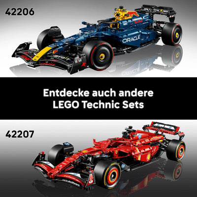 LEGO Technic Oracle Red Bull Racing RB20 F1 Car Model Kit - Collectible Formula 1 Building Set with 1:8 Scale V6 Engine, Gear Box, Steering & DRS - Gift Idea for Adult & Teenage Racing Fans - 42206