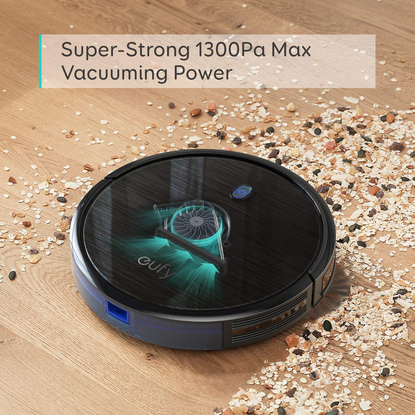 Saugroboter eufy RoboVac 11S (Slim) mit BoostIQ, Superschlank, Starke 1300Pa Saugkraft, Selbstaufladender Roboterstaubsauger, ideal für Haustierbesitzer(Generalüberholt)