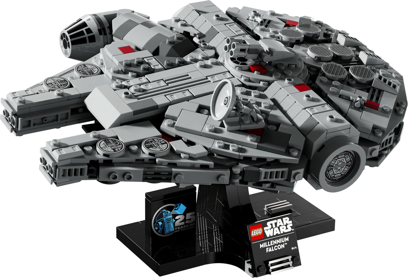 LEGO Star Wars 75375 Millenium Falke – Raumschiff-Modell für Erwachsene mit Display-Ständer und Namensschild als Coole Schreibtischdeko – Geschenk für Fans von Eine Neue Hoffnung