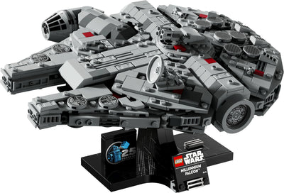 LEGO Star Wars 75375 Millenium Falke – Raumschiff-Modell für Erwachsene mit Display-Ständer und Namensschild als Coole Schreibtischdeko – Geschenk für Fans von Eine Neue Hoffnung
