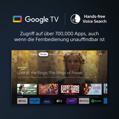 Sony BRAVIA, KD-55X80L, 55 Zoll Fernseher, LED, 4K HDR, Google TV, Smart TV, Works with Alexa, BRAVIA CORE, TRILUMINOS PRO, HDMI 2.1, Gaming-Menü mit ALLM