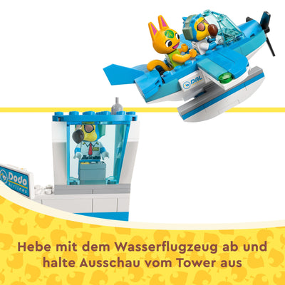 LEGO Animal Crossing Flieg mit Dodo Airlines, Videospiel-Spielset, Flughafen-Spielzeug, Wasserflugzeug und Pilot-Minifigur, Geschenk für Mädchen und Jungen ab 7 Jahren 77051