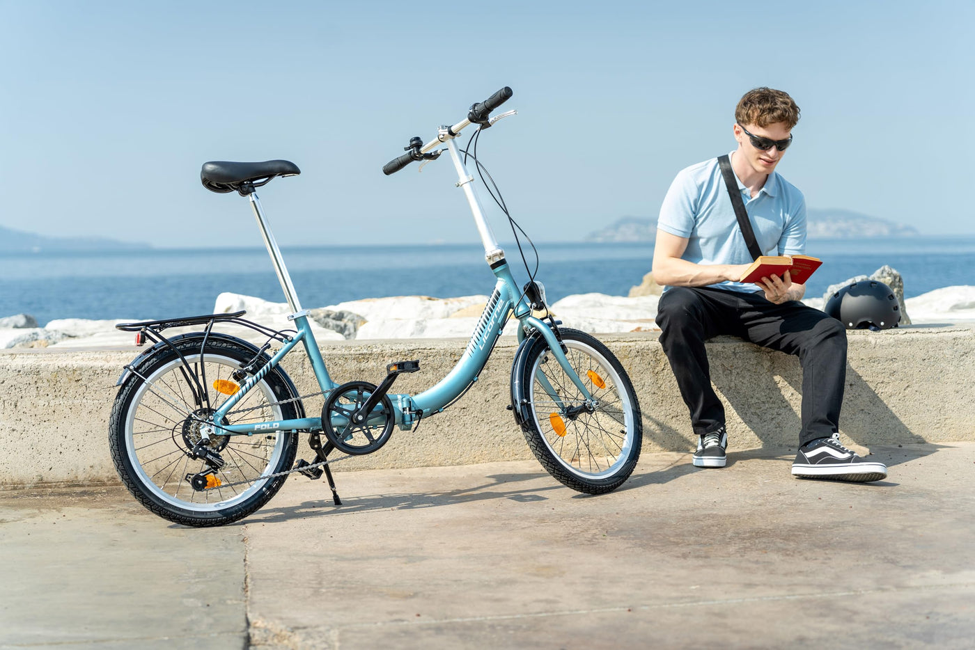 Licorne Bike Fold Premium Klapprad Aluminium 6 Gang Shimano Kettenschaltung Quick-Fold-System Klappfahrrad (V-Bremse, Schwarz/Anthrazit)