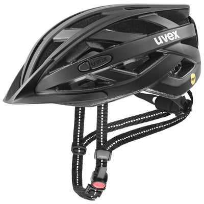 uvex City i-vo MIPS - Leichter City-Helm für Damen und Herren - MIPS-Sysytem - stufenlose Anpassung des Gurtbandes - Black matt - 52-57 cm