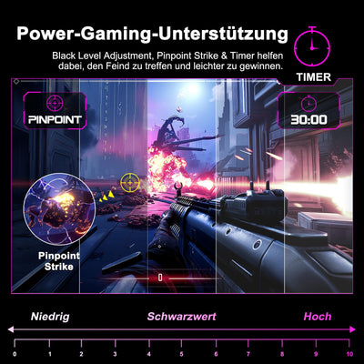 Minifire 24 Zoll Curved Gaming Monitor 180Hz, 1ms, 130% sRGB, Mit Lautsprechern, HDR, FreeSync, 300cd/m², VA, FHD 1080P, Rahmenlos, HDMI1.4 DP1.2 Ports (MFG24C1 HDMI-Kabel im Lieferumfang enthalten)