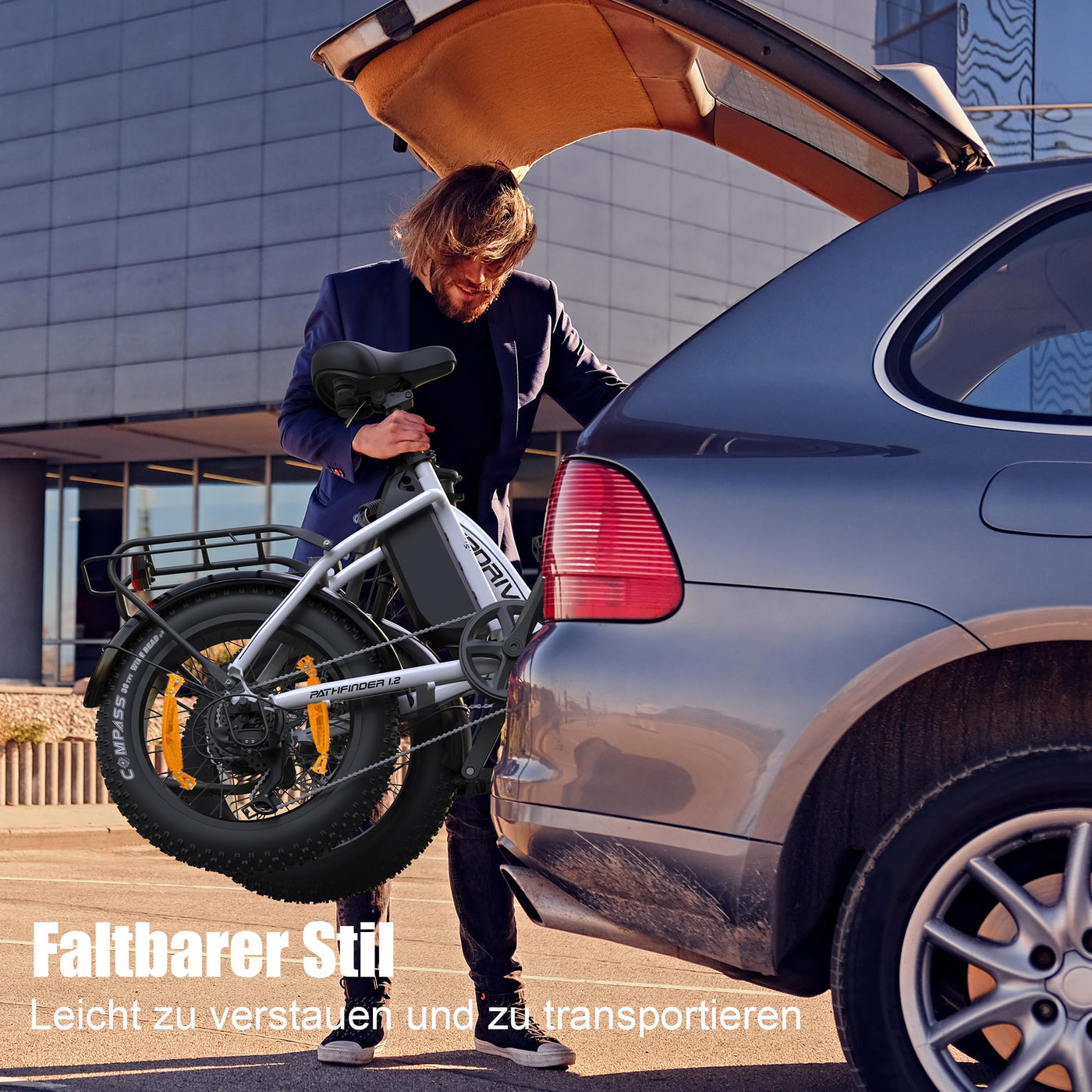 Vipdrive Klapprad E-Bike 20 Zoll, Elektrofahrrad mit 48v13ah Akku, 25km/H, Reichweite bis zu 80km, E Bike mit 7-Gang,LCD-Display, Elektrofahrrad für Herren Damen (Weiß【624Wh 13AH 65Nm】)