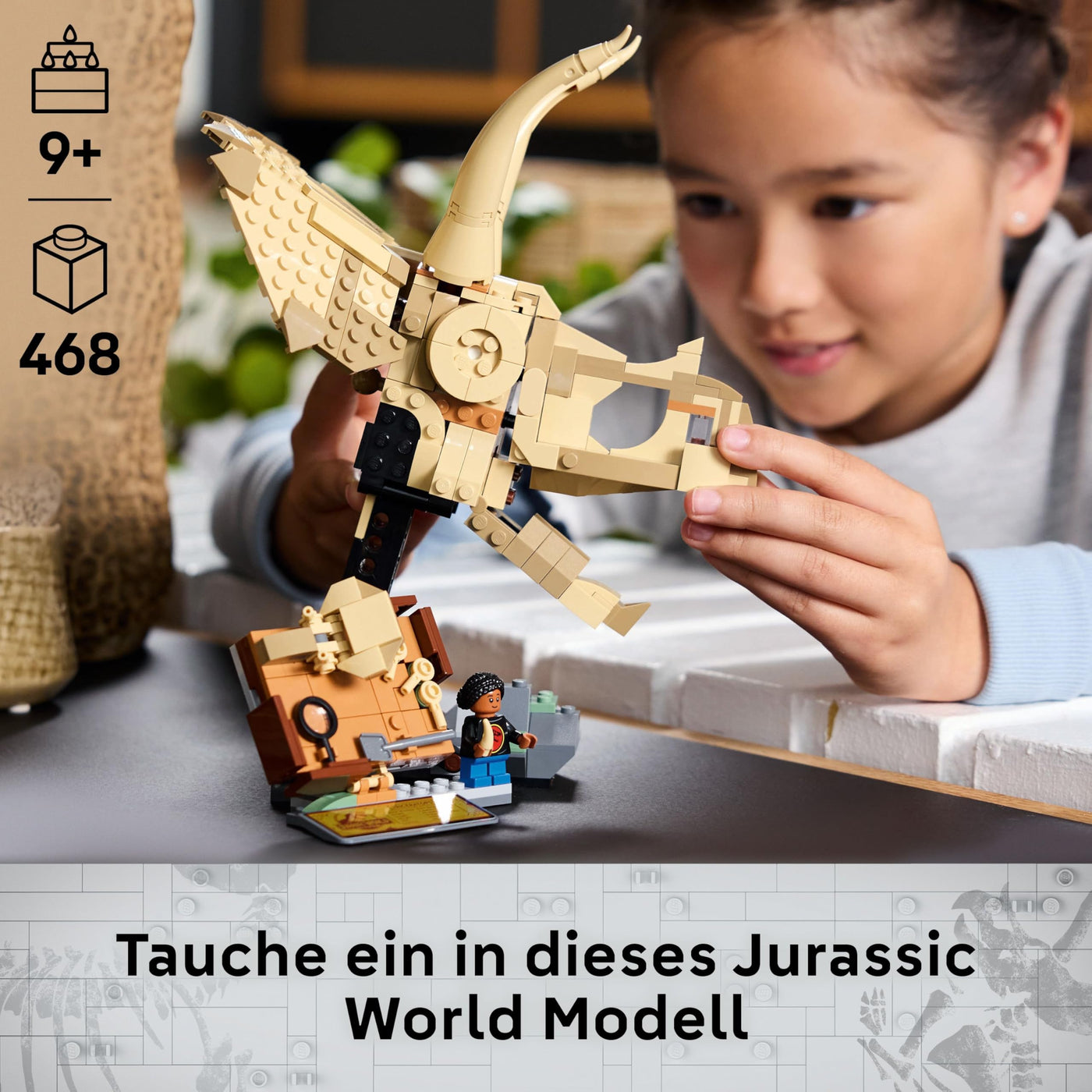 LEGO Jurassic World Dinosaurier-Fossilien: Triceratops-Schädel Modell, Dinosaurier Spielzeug für Jungen und Mädchen ab 9 Jahren, Geschenk für Kinder und Jurassic World Fans 76969