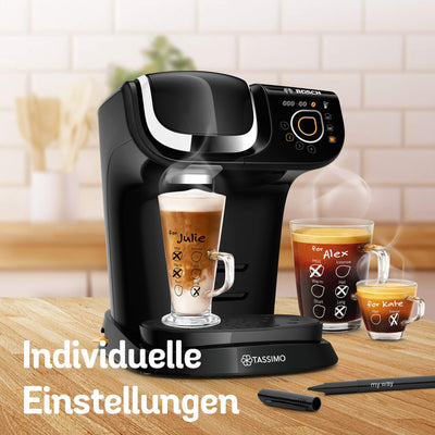 Tassimo My Way 2 Kapselmaschine TAS6502 Kaffeemaschine by Bosch, mit Wasserfilter, über 70 Getränke, Personalisierung, vollautomatisch, einfache Zubereitung, 1.500 Watt, 1,3 Liter, schwarz