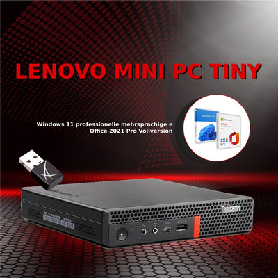 Lenovo Mini-PC ThinkCentre Core Full | Core i5 bis 3,50 GHz | RAM 32GB | NVMe SSD 512 GB WLAN | USB-C | Win 11 Professional Office 2021 36 Monate Garantie (erneuert)