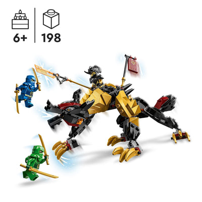 LEGO NINJAGO Jagdhund des kaiserlichen Drachenjägers, baubares Monster-Spielzeug für Kinder ab 6 Jahren, Jungs und Mädchen, posierende Fabelwesenfigur, 3 Minifiguren zum Sammeln, Geschenkidee 71790