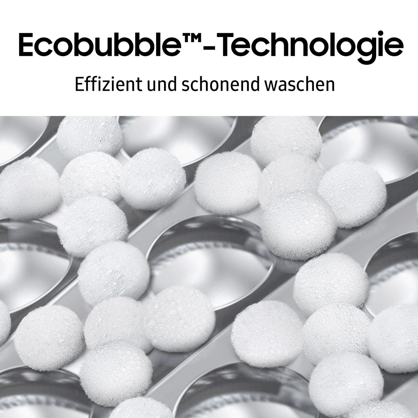 Samsung Waschmaschine, 8 kg, 1400 U/min, Ecobubble, Simple Control, WiFi SmartControl, SuperSpeed 59 Min, Inox/Schwarz, WW80T604ALXAS2