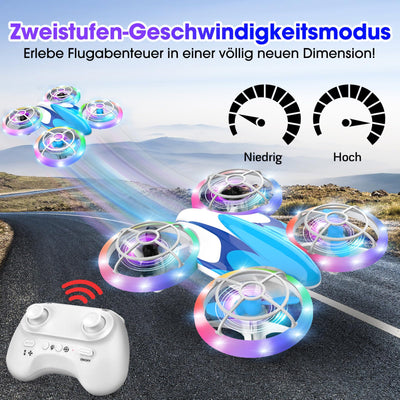 Nigecue Mini Drohne für Kinder Spielzeug ab 6 7 8 9 10+ Jahre, RC Flugzeug Drone mit 3 Akkus, 360°Flips, LED Lichter für Indoor Outdoor, Geschenk für Anfänger Jungen Mädchen