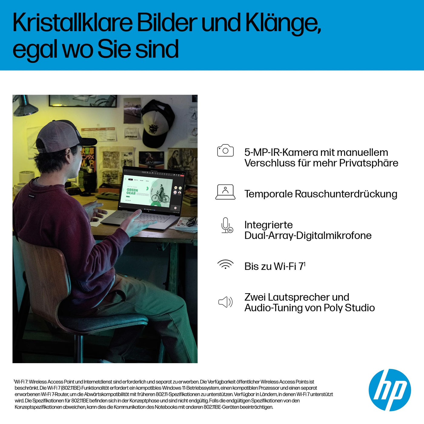 HP OmniBook X Flip 2in1 Next Gen AI Laptop | AMD Ryzen AI 7 350 (8C) | dedizierte NPU für KI | 50NPU Tops | Copilot+ PC | 16" 3K 2880x1800 OLED-Touchscreen | 16GB | 1TB SSD | Win11 | QWERTZ | Silber