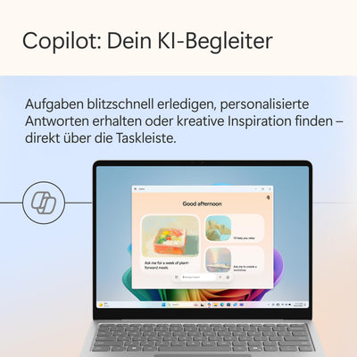Microsoft Surface Laptop | Copilot+ PC | 13” LCD Touchscreen | Snapdragon® X Plus | 16GB RAM | 512GB Speicher | Neuestes Modell | Platin