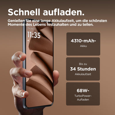 Motorola edge50 neo Smartphone (6,36"-Super-HD-Display, 50-MP-Kamera + Moto-KI, 12/512 GB, 4310 mAh, Android 14) Lattè (Veganes Kunstleder), inkl. Schutzcover, + Handyhalterung