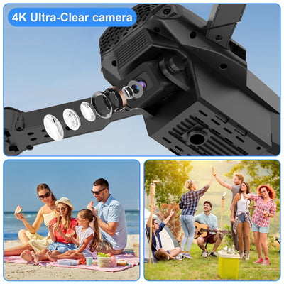 Drohne mit Kamera 720P HD für Kinder, WiFi FPV Drone für Anfänger, RC Quadcopter mit 2 Akku, Schwerkraft Sensor, 3D Flip Mode, Ein-Tasten-Start/Landung, Höhenhaltemodus, Headless Mode