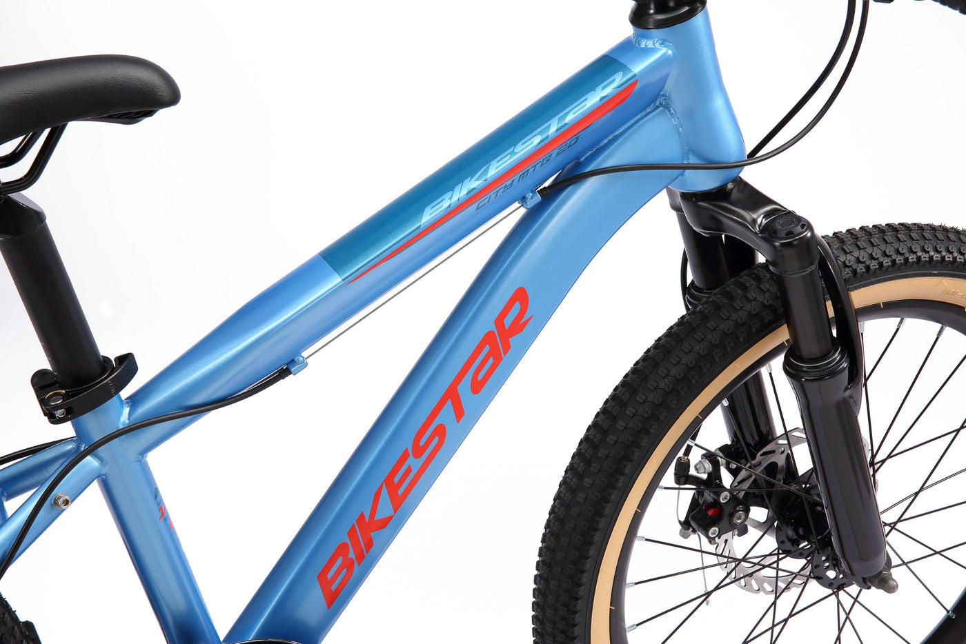 BIKESTAR Kinder Fahrrad Mountainbike 7 Gang Shimano, Scheibenbremse ab 6 Jahre | 20 Zoll Kinderrad MTB | Blau