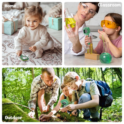 Mikroskop für Kinder, Thinkaroo 2-in-1-Funktion Tragbares Taschenmikroskop und Kamera, 2,4" IPS-Bildschirm USB Microscope, Mini-Mikroskop Draussen ab 3-12 Jahren Jungen und Mädchen