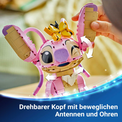LEGO | Disney Angel - Lilo & Stitch Spielzeug - Spielset zum Bauen mit 3 Herzballons & 1 Schmetterling – Kreative Deko - Geschenk für Mädchen, Jungen ab 9 Jahre und Erwachsene Fans – 43257