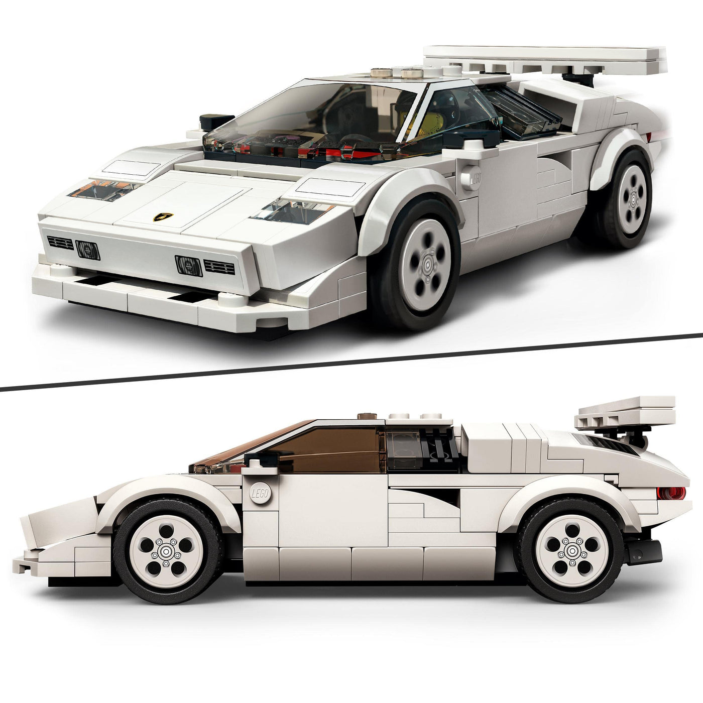 LEGO Speed Champions Lamborghini Countach Bausatz für Modellauto, Auto-Spielzeug mit Cockpit für 2 Figuren, Rennauto als Geschenk für Kinder, Jungen und Mädchen ab 8 Jahre, 2022 Kollektion 76908