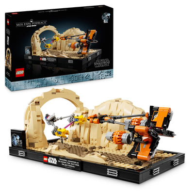 LEGO Star Wars Podrennen in Mos Espa – Diorama, Set für Erwachsene, Die dunkle Bedrohung Modellbausatz, enthält Anakin Skywalker's Podracer, Sammlerstück, Geschenke für Männer und Frauen 75380
