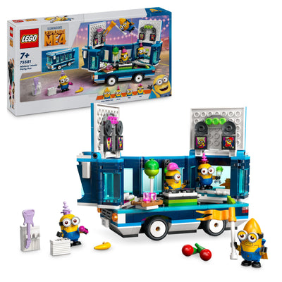 LEGO Ich – Einfach unverbesserlich 4 Minions und der Party Bus, Spielset zu Ich – Einfach unverbesserlich 4, Kinderspielzeug, kreatives Minions-Geschenk für Jungen und Mädchen ab 7 Jahren 75581