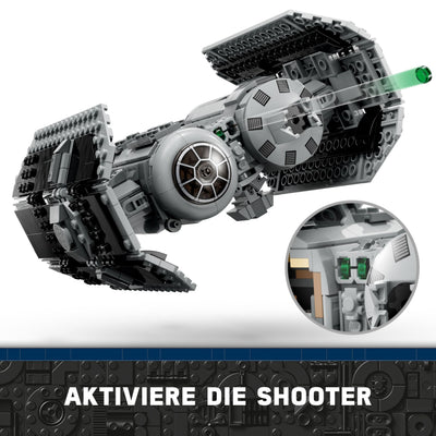 LEGO 75347 Star Wars TIE Bombe Spielzeug mit Darth Vader Minifigur mit Lichtschwert und Gonk-Droide, Starfighter Modell - Geschenk für Jungen und Mädchen ab 9 Jahren