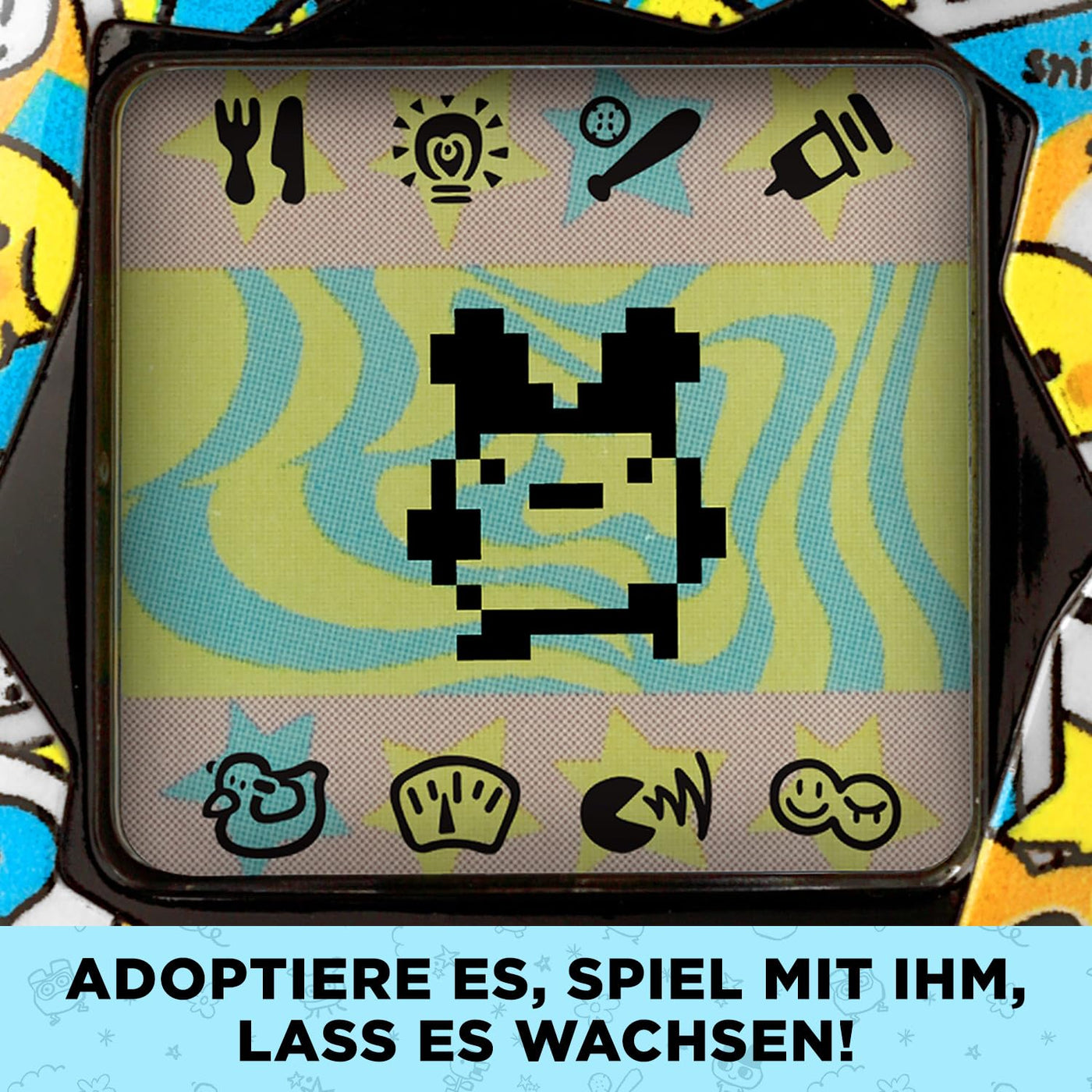 Bandai - Tamagotchi - Original Tamagotchi - Pochitchi Comic Book - Elektronisches virtuelles Haustier - Interaktives Haustierspielzeug - Erdbeermotiv - Spielzeug für Kinder ab 8 Jahren - 42976
