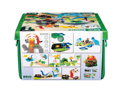 BRIO World - 36104 Dinosaurier Deluxe Set - 45-teiliges Zugset für Kinder ab 3 Jahren