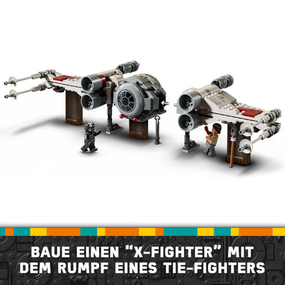 LEGO Star Wars 75393 Mashup aus TIE Fighter & X-Wing– Spielzeug mit 2 Raumschiffen, 4 Minifiguren und Droidenfigur, kreatives Geschenk für Jungs ab 9 Jahren und Fans