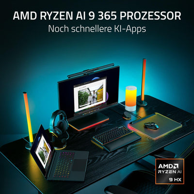 Razer Blade 16 (2025) - 16 Zoll AI Gaming Laptop - NVIDIA GeForce RTX 5070 - AMD Ryzen AI 9 365-16" QHD+ 240Hz OLED Display - 32GB LPDDR5X 8000 MHz - 1TB SSD - QWERTZ DE-Layout | Schwarz