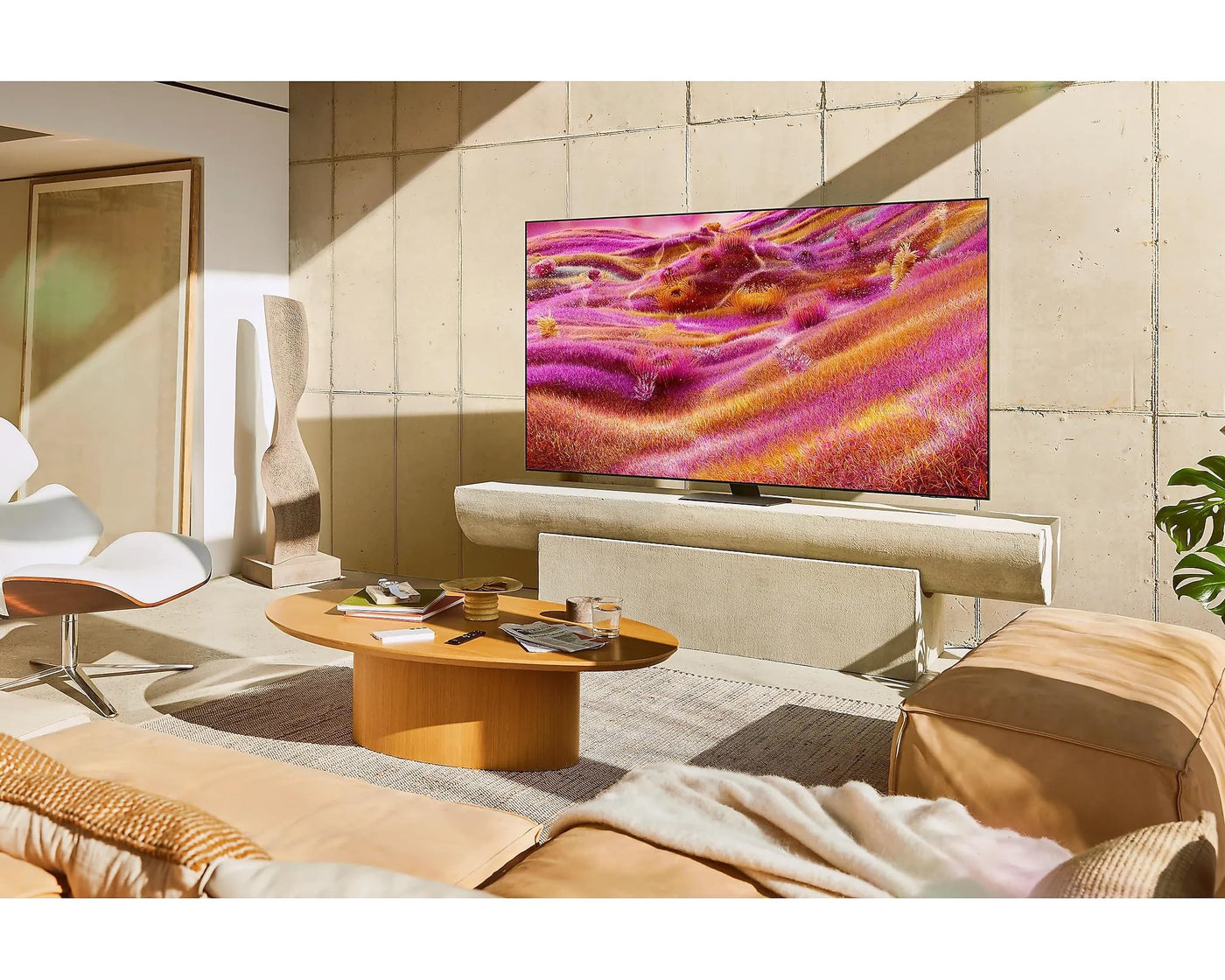 Samsung Neo QLED 4K QN90F 50 Zoll (125 cm) Mini LED Fernseher, NQ4 AI Gen2 Prozessor, Quantum Matrix Technology Slim, Motion Xcelerator 165Hz, AirSlim Design, Samsung Vision AI Smart TV