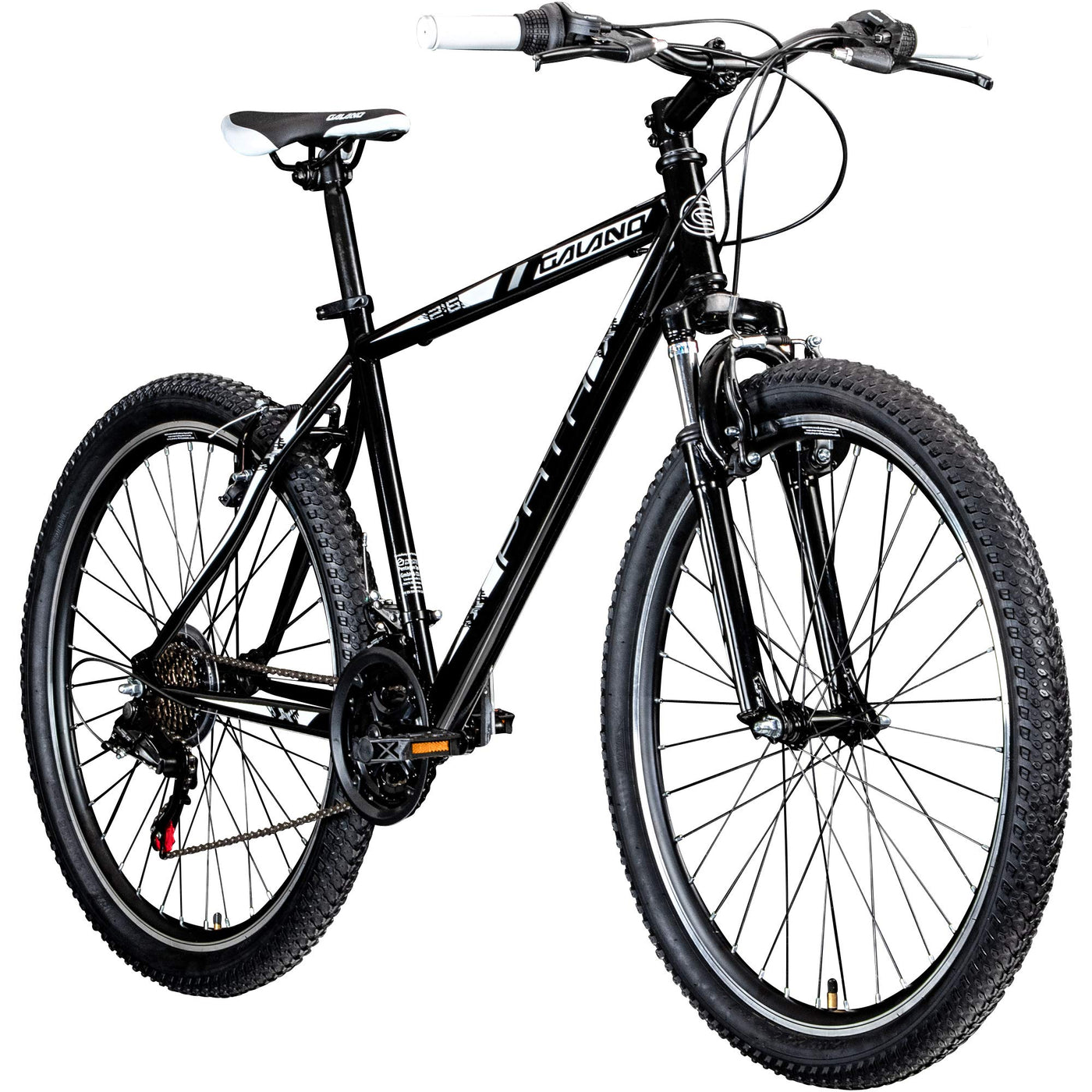 Galano Mountainbike Hardtail 26 Zoll Path MTB Fahrrad 21 Gang Mountain Bike 26" (schwarz/weiß, 46 cm)