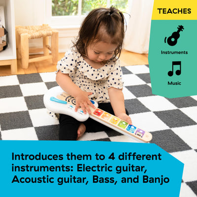Baby Einstein, Hape, Strum Along Songs Magic Touch Holzspielzeug, Musikspielzeug Gitarre aus Holz, Elektronische Musikinstrumente, Aktivität und Sensorisches Spielzeug für Kinder, ab 6 Monaten