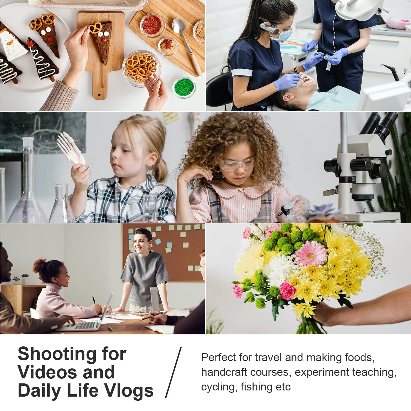 ORDRO Videokamera EP8 Tragbare Kamera mit 4K 60fps, 2-Achsen-Gimbal-Stabilisator, WiFi, Ohne Fernbedienung & 64GB MikroSD Karte