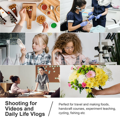 ORDRO Videokamera EP8 Tragbare Kamera mit 4K 60fps, 2-Achsen-Gimbal-Stabilisator, WiFi, Ohne Fernbedienung & 64GB MikroSD Karte