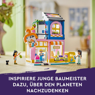 LEGO Friends Vintage-Modegeschäft, Bausatz für Kinder mit Spielzeug-Laden, Figuren und Katze, Modell für Rollenspiele zur sozial-emotionale Entwicklung, Geschenk für 6-jährige Mädchen und Jungen 42614