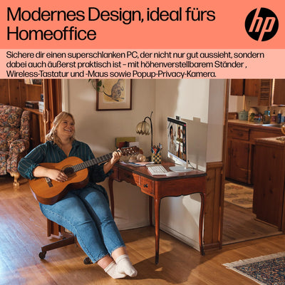 HP All-in-One PC | 23,8" FHD-Display | AMD Ryzen 7 7730U | 16 GB DDR4 RAM | 512 GB SSD | AMD Radeon -Grafikeinheit | Windows 11 Home | Weiß