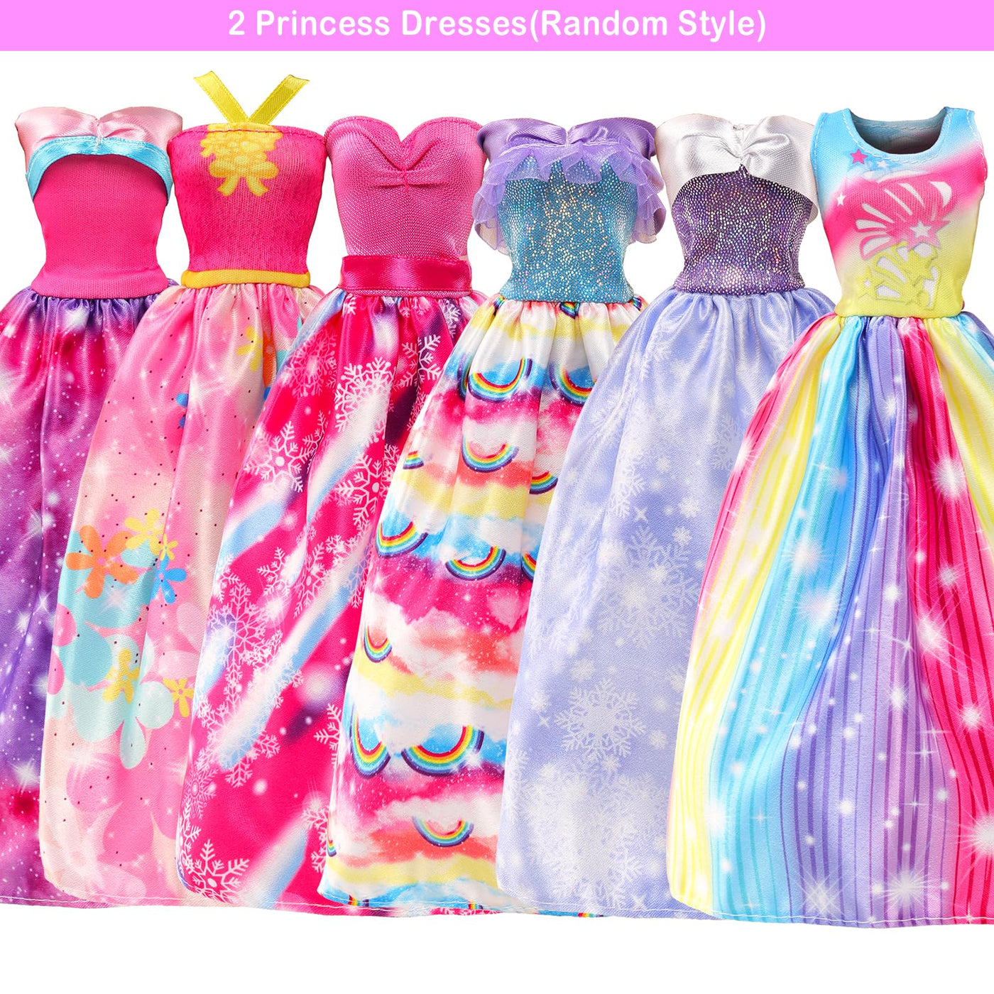 Miunana 15 Kleidung für Puppen = 9 Fashion Kleider 3 Tops 3 Hosen für 11,5 Zoll Mädchen Puppen Geschenk