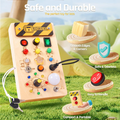 Montessori Spielzeug ab 1 Jahr Busy Board, Sensorik Spielzeug Geschenk 1 Jahr Junge Mädchen, Kinderspielzeug ab 1 Jahr, Motorik spielzeug, Geschenke für Mädchen Junge, Adventskalender Füllung Kinder